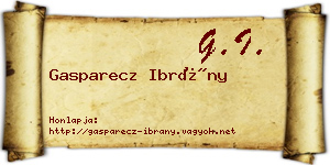Gasparecz Ibrány névjegykártya